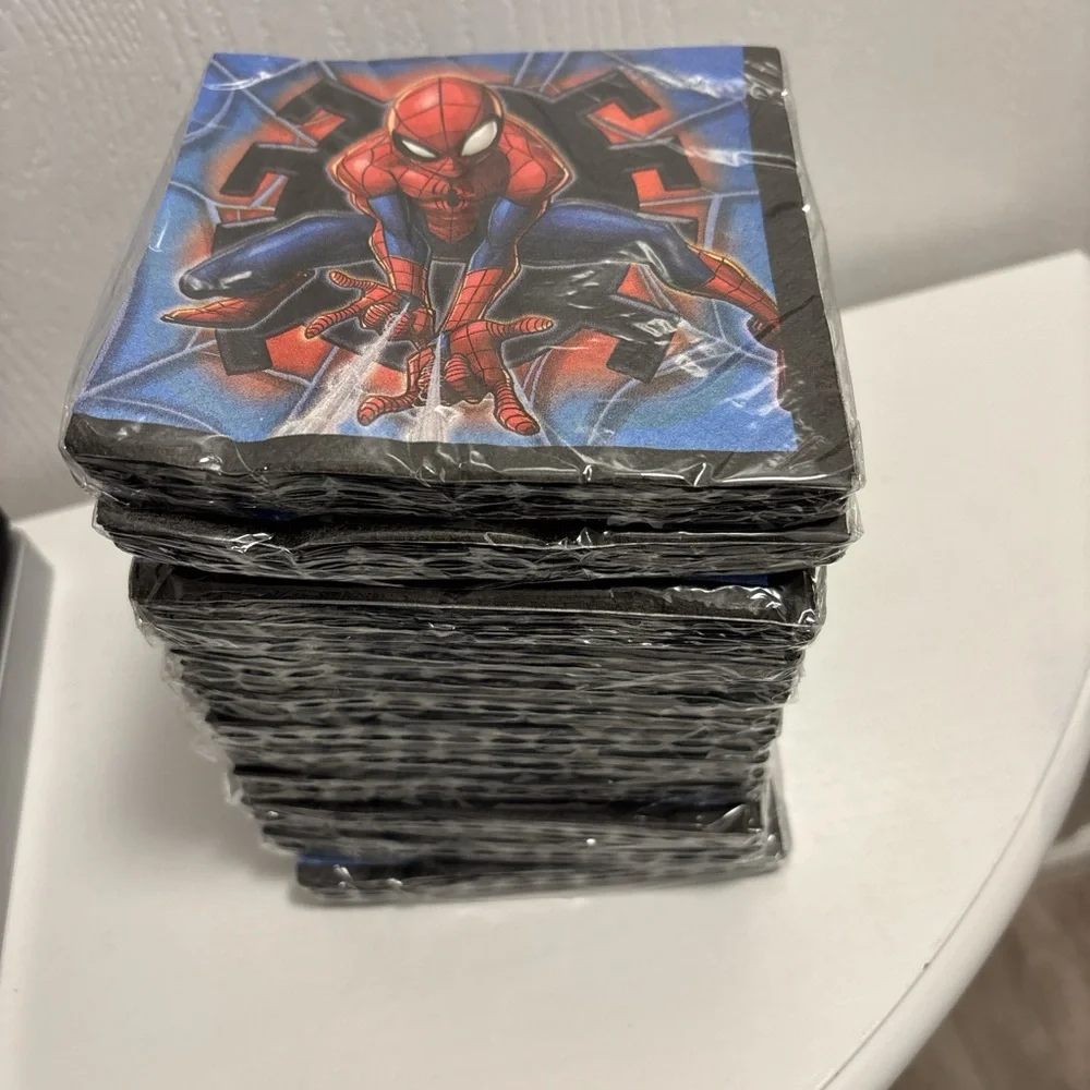 Marvel Spider-Man Napkins - Red, Blue, and Black
